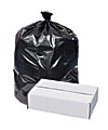 Highmark™ Repro 2-mil Can Liners, 60 Gallons, 38" x 58", 70% Recycled, Black, Box Of 50