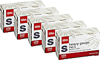 Office Depot® Brand Heavy Gauge Paper Clips, No. 1, Small, Silver, Pack Of 5 Boxes, 100 Clips Per Box, 500 Total 1 thumbnail image