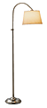 Adesso® Bonnet Floor Lamp, 62"H, Satin Steel/White