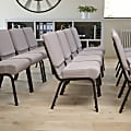 Flash Furniture HERCULES Series 21"W Stackable Church Chair, Gray/Silvervein 1 thumbnail image