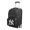 Denco Nylon Expandable Upright Rolling Carry-On Luggage, 21"H x 13"W x 9"D, New York Yankees, Black 1 thumbnail image