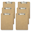 Office Depot® Brand Wood Clipboards, 9" x 12-1/2", 100% Recycled Wood, Light Brown, Pack Of 6 Clipboards