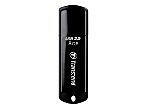 Transcend® JetFlash® 350 USB 2.0 Flash Drive, 8GB, Black/Red