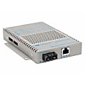 Omnitron OmniConverter 10/100/1000 PoE Gigabit Ethernet Fiber Media Converter Switch RJ45 SC Multimode 550m - 1 x 10/100/1000BASE-T; 1 x 1000BASE-SX; Univ. AC Powered; Lifetime Warranty 1 thumbnail image