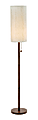 Adesso® Hamptons Floor Lamp, 65"H, Beige Shade/Walnut Base 1 thumbnail image