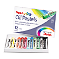 Pentel Arts® Oil Pastels, Assorted Colors, Pack Of 12