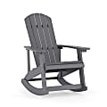 Flash Furniture Savannah All-Weather Adirondack Rocking Chair, Light Gray