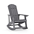 Flash Furniture Savannah All-Weather Adirondack Rocking Chair, Light Gray 1 thumbnail image
