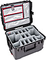 SKB Cases iSeries Protective Case With Padded Dividers, Lid Divider With Pull Handle And Wheels, 22"H x 17"W x 12-3/4"D