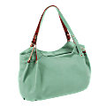 Parinda® Arianna Pebble-Grain Handbag, 17 1/2"H x 5 1/4"W x 10 1/2"D, Green