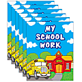 Teacher Created Resources My School Work Pocket Folders, 8-1/2" x 11", Multicolor, Pack Of 6 Folders 1 thumbnail image