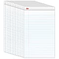 Office Depot® Brand Writing Pads, 8 1/2" x 14", Legal/Wide Ruled, 50 Sheets, White, Pack Of 12 Pads