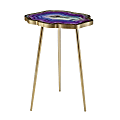 SEI Furniture Norcova Accent Table, 20"H x 17"W x 14"D, Purple