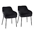LumiSource Daniella Dining Chairs, Black, Set Of 2 Chairs 1 thumbnail image