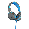 JLab® Neon Headphones With Universal Microphone, Gray/Blue