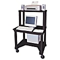 Tuffy Mobile Computer Workstation, 3-Shelf, Black 1 thumbnail image