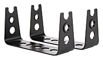 Allsop® Metal Art Monitor Stand Risers, 4"H x 8 1/4"W x 2 1/2"D, Pearl Black, Pack Of 2