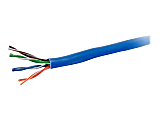 C2G 1000ft Cat6 Bulk Ethernet Network Cable-Solid UTP-Riser CMR Blue TAA - Bulk cable - 1000 ft - UTP - CAT 6 - riser - blue