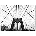 Trademark Global NYC Brooklyn Bridge Gallery-Wrapped Canvas Print By Nina Papiorek, 24"H x 32"W