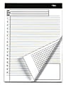 TOPS™ Docket Gold™ Premium Writing Pads, 8 1/2" x 11 3/4", Legal/Quadrille Ruled, 40 Sheets, White, Pack Of 4 Pads