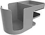 Deflecto Standing Desk Cup Holder Organizer, Gray 1 thumbnail image