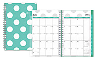Blue Sky™ Fashion Wire-O Weekly/Monthly Planner, 5" x 8", Penelope, July 2016 to June 2017