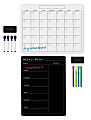 Office Depot® Brand Magnetic Dry-Erase/Blackboard Menu And Calendar Combo Set, 17" x 13", Black