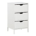 Office Star Freeport 16"W 3-Drawer Accent Storage Cabinet, White 1 thumbnail image