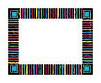Barker Creek Self-Adhesive Name Badge Labels, 3 1/2” x 2 3/4”, Neon Stripes, Pack Of 45