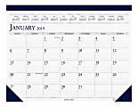 House of Doolittle Monthly Desk Pad Calendar, 18 1/2" x 13", Deep Blue, January 2019 to December 2019
