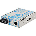 Omnitron FlexPoint 10/100 Ethernet Fiber Media Converter RJ45 SC Multimode 5km - 1 x 10/100BASE-TX; 1 x 100BASE-FX; No Power Adapter; Lifetime Warranty