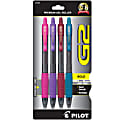 Pilot® G-2™ Retractable Gel Pens, Bold Point, 1.0 mm, Assorted Barrels, Assorted Ink Colors, Pack Of 4