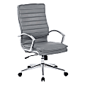 Office Star™ Pro-Line II™ SPX Bonded Leather High-Back Chair, Charcoal/Chrome 1 thumbnail image