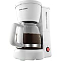 Black + Decker 5-Cup Switch Coffee Maker, White, DCM600W