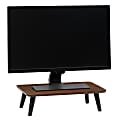 Realspace® Wood/Metal Monitor Stand, 5"H x 18"W x 10"D, Walnut/Black 1 thumbnail image