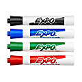 Expo Bullet Point Marker - Bold, Broad Marker Point - Bullet Marker Point Style - No - Black, Blue, Red, Green - 4 / Set