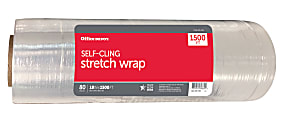 Office Depot® Brand Stretch Wrap Film, 18" x 1500' Roll, Clear
