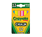 Crayola® Colored Chalk, 3-5/16", Assorted Colors, Box Of 12 Pieces 1 thumbnail image