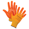 Honeywell Tuff-Glo Hi-Viz Safety Gloves - Large Size - Nylon Liner, Nitrile Palm, Nitrile Fingertip - Orange - Cut Resistant, Abrasion Resistant, Puncture Resistant, Durable, Lightweight - For Construction, Manufacturing, Transportation - 2 / Pair