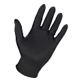 Genuine Joe Titan Disposable Powder-Free Nitrile Industrial Gloves, Small, 6 Mil, Black, Box Of 100