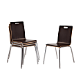 National Public Seating Bushwick Café Chairs, Espresso, Pack Of 4 Chairs