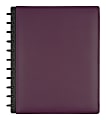 TUL® Custom Note-Taking System Discbound Notebook With Leather Cover, Letter Size, Narrow Ruled, 60 Sheets, Purple