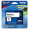 Brother TZe251 Label Tape - 0.94" Width x 26.25 ft Length - 1 Each - Rectangle - Thermal Transfer - White, White 1 thumbnail image