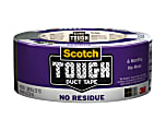 Scotch® Tough No-Residue Duct Tape, 3" Core, 1.88" x 25 Yd., Gray