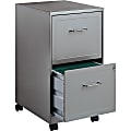 Lorell® SOHO 18"D Vertical 2-Drawer Mobile File Cabinet, Light Gray