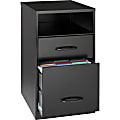 Lorell® SOHO 18"D Vertical 2-Drawer Organizer File Cabinet With Shelf, Black