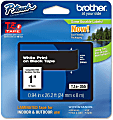 Brother TZE-355 Label Tape, 1" x 26 1/4', White On Black 1 thumbnail image