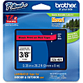 Brother P-touch TZe Laminated Tape Cartridges - 0.35" Width x 26.25 ft Length - Thermal Transfer - Black, Red - 1 Each