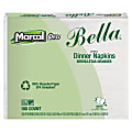 Marcal® Eminence Bella 100% Recycled Dinner Napkins, 2-Ply, 17" x 15", White, Case Of 100