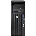 HP Z420 Workstation - 1 x Intel Xeon E5-1620 v2 Quad-core (4 Core) 3.70 GHz - 8 GB DDR3 SDRAM - 500 GB HDD - Windows 7 Professional 64-bit (English) upgradable to Windows 8.1 Pro - Convertible Mini-tower 1 thumbnail image